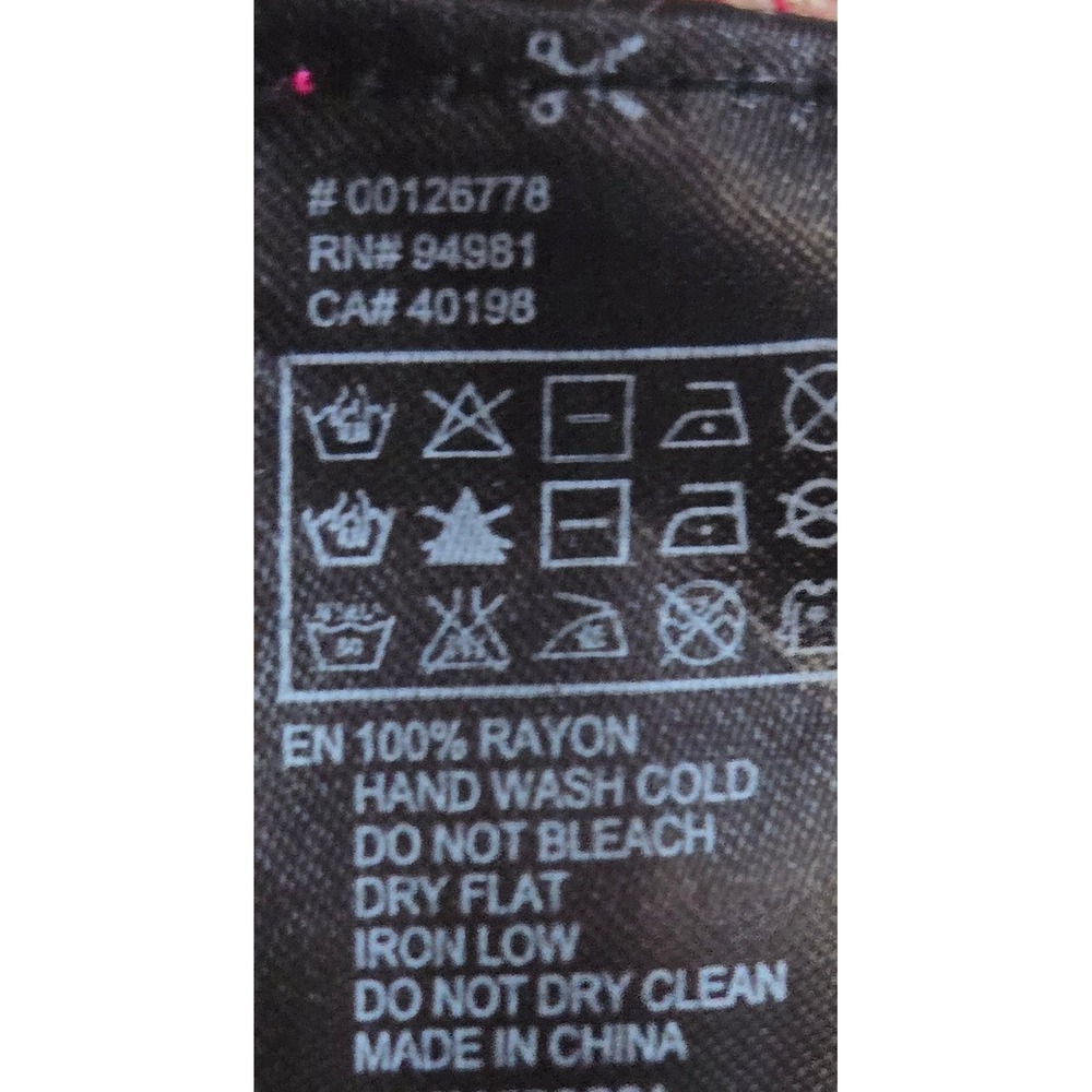 Stunning, Boho, Tribal Print, Rayon, Maxi Skirt in Black, Pink & Blue, Sz Med - Picture 5 of 6